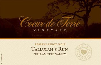 2018 Tallulah&#39;s Run Reserve Pinot Noir 